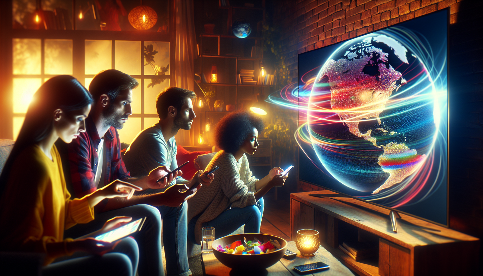 iptv subscription worldwide illustration